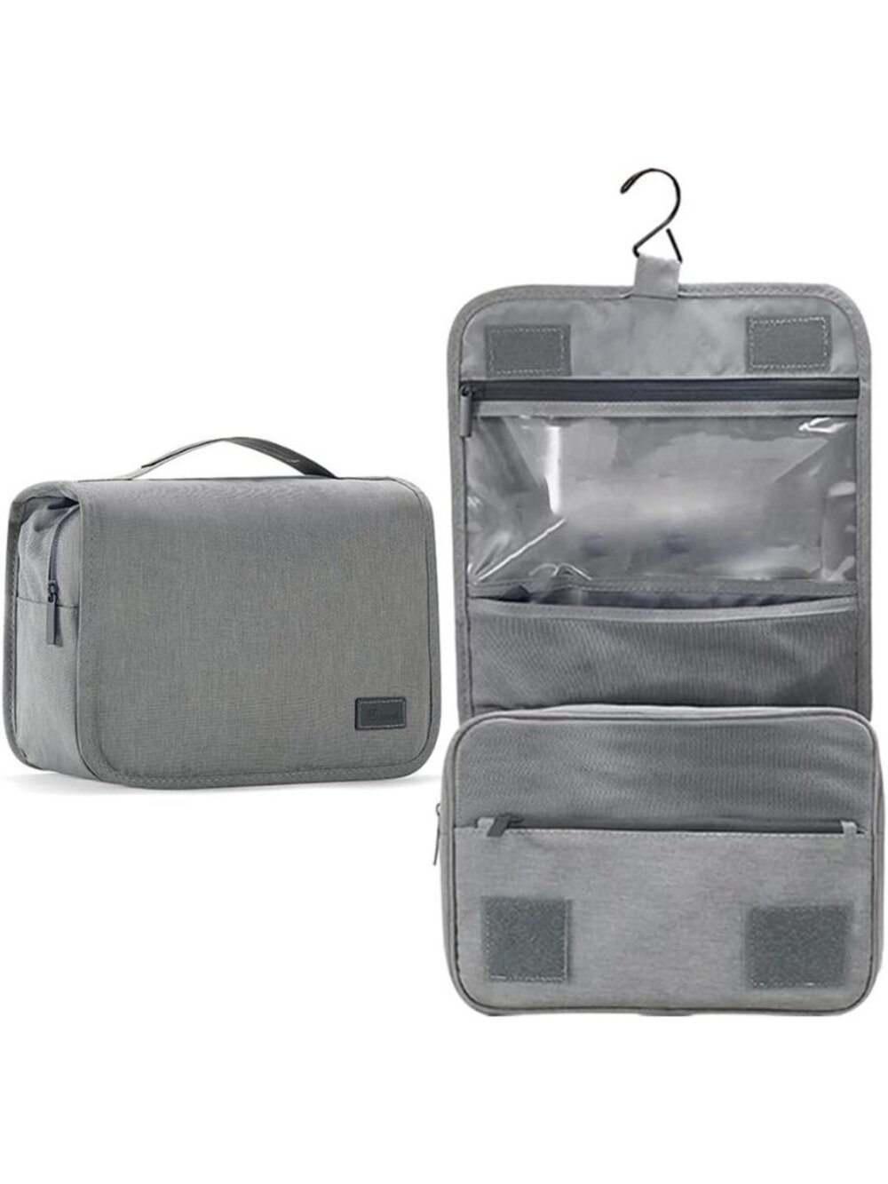 Toiletry Bag for Travel Grey